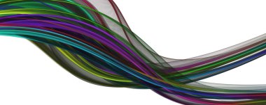 Metnin için alanı olan soyut ve zarif dalga panorama tasarımı