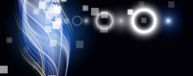 Işıklı geleceksel dalga panorama arkaplan tasarımı