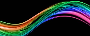 Metnin için alanı olan soyut ve zarif dalga panorama tasarımı