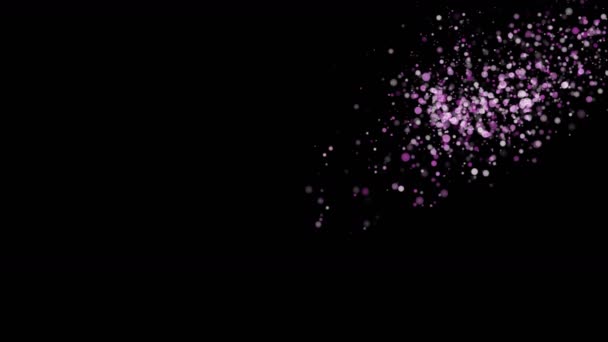 Animación Vídeo Abstracta Con Partículas Brillantes Parpadeantes Cámara Lenta Bucle — Vídeos de Stock