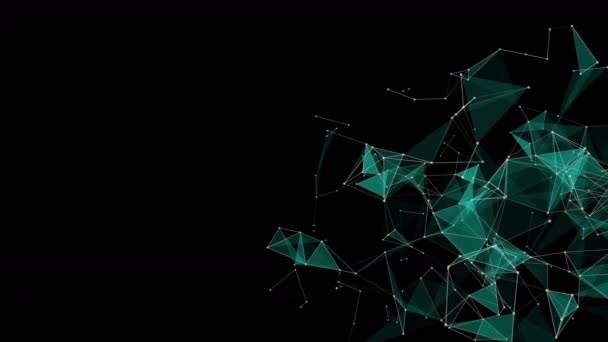 Animation vidéo futuriste avec triangles lumineux au ralenti, boucle 4096x2304 4K 
