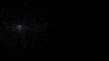 Parlayan ve parçacıklar yavaş hareket, 4096 x 2304 döngü 4 k titreşen ile soyut video animasyon
