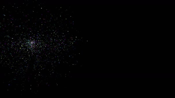 Animación Vídeo Abstracta Con Partículas Brillantes Parpadeantes Cámara Lenta Bucle — Vídeos de Stock