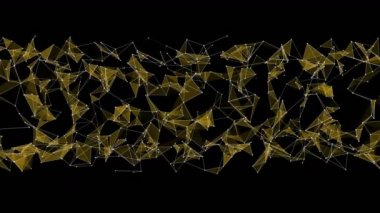 Yavaş, 4096 x 2304 döngü 4k parlayan üçgen ile fütüristik video animasyon