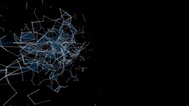 Animation Vidéo Futuriste Avec Triangles Lumineux Ralenti Boucle 4096X2304 — Video