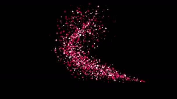 Animation Vidéo Abstraite Avec Des Particules Brillantes Scintillantes Ralenti Boucle — Video