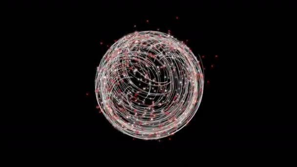 Fantastisk Video Animation Med Rand Objekt Och Partiklar Slow Motion — Stockvideo