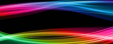 Metnin için alanı olan soyut ve zarif dalga panorama tasarımı