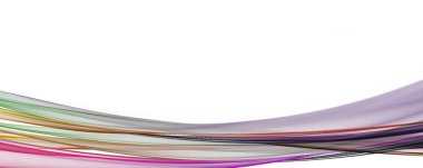 Metnin için alanı olan soyut ve zarif dalga panorama tasarımı