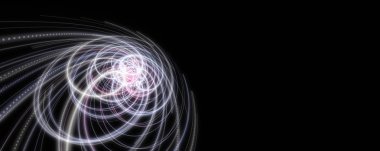 Gelecekçi parçacık çizgisi panorama arkaplan tasarımı illüstrasyonu