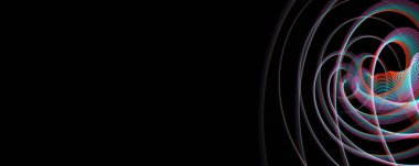 Gelecekçi parçacık çizgisi panorama arkaplan tasarımı illüstrasyonu