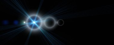 Fütürist ışık parlaması panorama arkaplan tasarımı illüstrasyonu