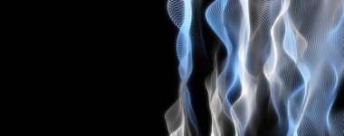 Metnin için alanı olan soyut ve zarif dalga panorama tasarımı