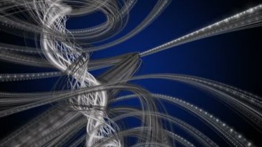 Yavaş çekimde çizgili nesne ile fantastik video animasyonu, 4096x2304 döngü 4K