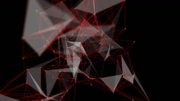 Plexus Futuriste Animation Vidéo Avec Triangles Lumineux Ralenti Boucle 4096X2304 — Video