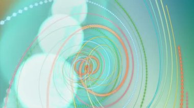 Parçacık şeritli nesne ile fantastik video animasyonu yavaş çekimde, 4096x2304 döngü 4K