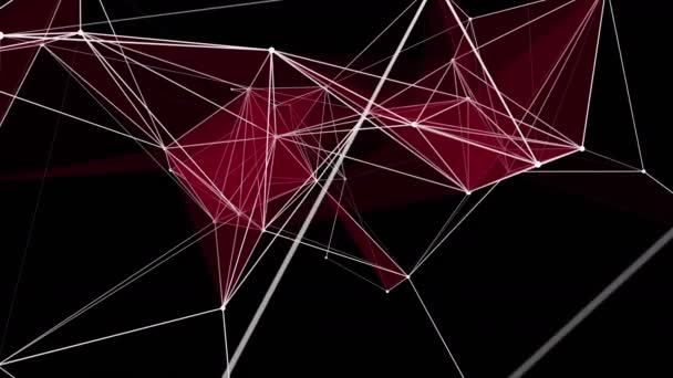 Futuristic Plexus Video Animation Glowing Triangles Slow Motion 4096X2304 Loop — Stock Video