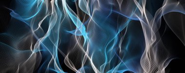 Fantastik zarif dalga panorama arkaplan tasarımı çizimi