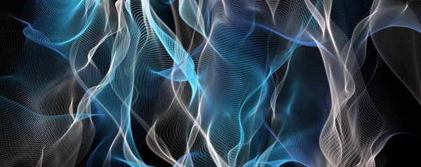 Fantastik zarif dalga panorama arkaplan tasarımı çizimi