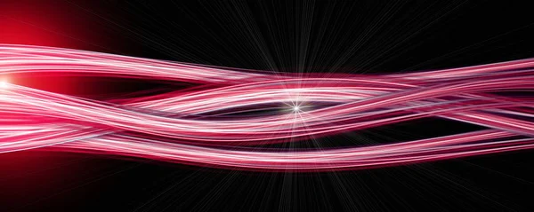 Абстрактный элегантный дизайн романтической волны панорама с огнями — стоковое фото