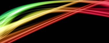 Metnin için alanı olan soyut ve zarif dalga panorama tasarımı