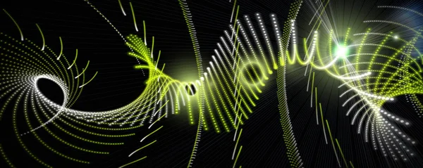 Futurista eco partícula panorama fundo ilustração com luzes — Fotografia de Stock