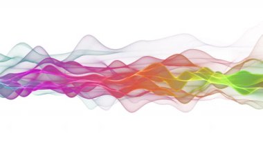 Parçacık dalgası nesnesinin ağır çekimde fantastik video animasyonu, 4096x2304 döngü 4K