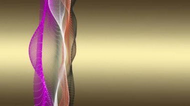 Parçacık dalgası nesnesinin ağır çekimde fantastik video animasyonu, 4096x2304 döngü 4K