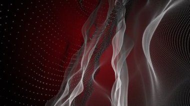 Parçacık dalga nesnesiyle romantik video animasyonu, 4096x2304 döngü 4K