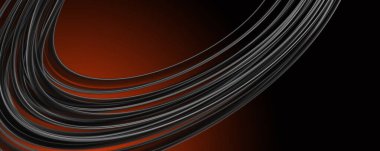 Metnin için alanı olan soyut ve zarif dalga panorama tasarımı