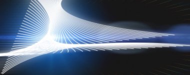 Işıklı geleceksel dalga panorama arkaplan tasarımı