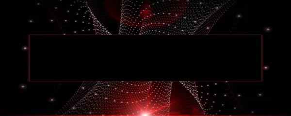 Futuristische Partikelpanorama Hintergrundgestaltung Illustration mit Lichtern — Stockfoto