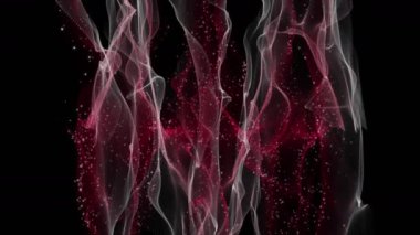 Parçacık dalga nesnesiyle romantik video animasyonu, 4096x2304 döngü 4K