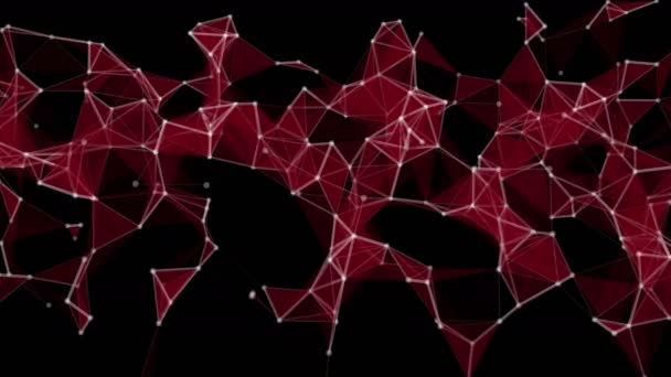 Plexus Futuriste Animation Vidéo Avec Triangles Lumineux Ralenti Boucle 4096X2304 — Video