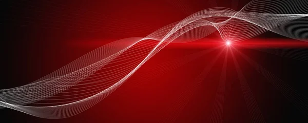 Işıklı güçlü dalga panorama arkaplan tasarımı çizimi