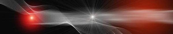 Desenho Fundo Panorama Tarja Partículas Futurista Ilustração Com Luzes — Fotografia de Stock