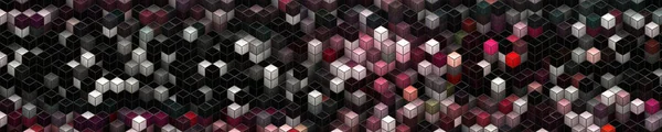 Абстрактний Куб Панорамний Дизайн Фону Ілюстрація — стокове фото