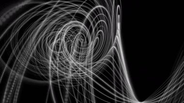 Parçacık çizgili nesne ile gelecek video animasyonu yavaş çekimde, 4096x2304 döngü 4K