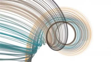 Yavaş çekimde çizgili nesne ile fantastik video animasyonu, 4096x2304 döngü 4K