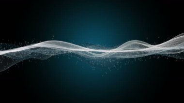 Yavaş çekimde dalga nesnesi ile fantastik video animasyonu, 4096x2304 döngü 4K