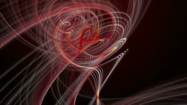 Parçacık çizgili nesne ile gelecek video animasyonu yavaş çekimde, 4096x2304 döngü 4K