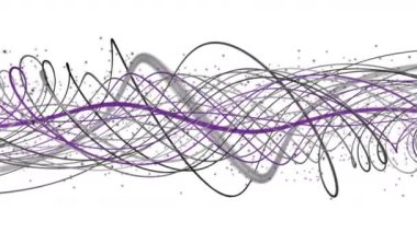 Yavaş çekimde dönen çizgili nesne ile fantastik video animasyonu, 4096x2304 döngü 4K