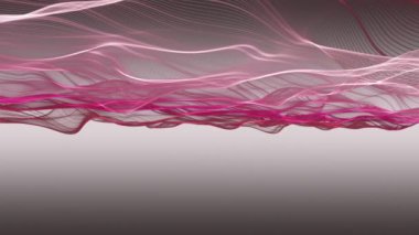 Parçacık dalga nesnesiyle romantik video animasyonu, 4096x2304 döngü 4K