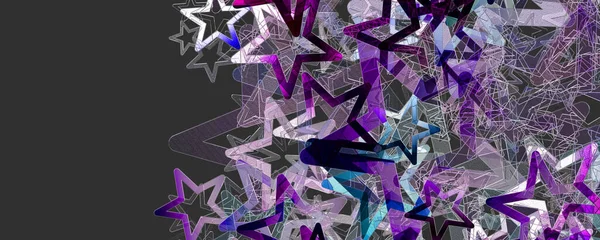 Ilustración Abstracta Del Diseño Del Panorama Del Cristal Estrella Navidad — Foto de Stock
