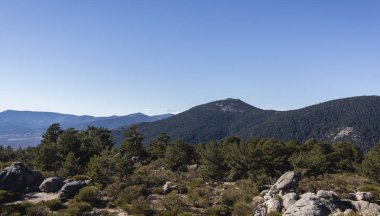 Dağlar ve vahşi orman rengini tam