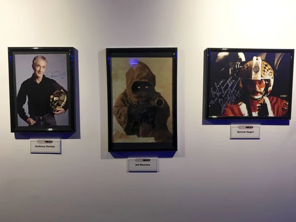 Выставка оригинального материала от коллекционера Звездных войн в Мадре — стоковое фото
