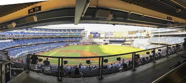 Бейсбол Гра грала на янкі стадіоні в Нью-Йорку проти Лос-Анджелеса ангели Анахаймі — стокове фото