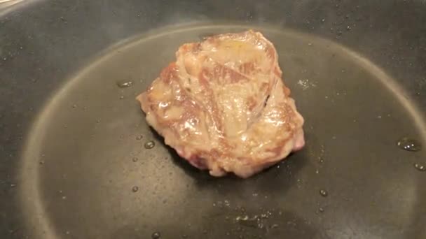 Čerstvé Zdravé Hovězí Filety Připravující Grilované Připravené Jídlu Zavřít — Stock video