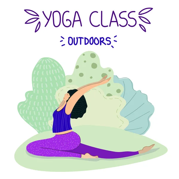 Vetor de meninas YOGA —  Vetores de Stock