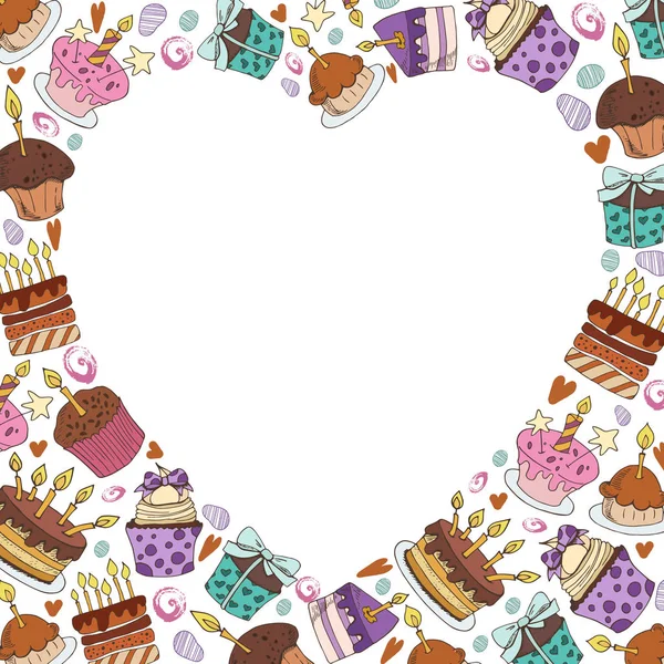 Desserts vectoriels et bonbons — Image vectorielle